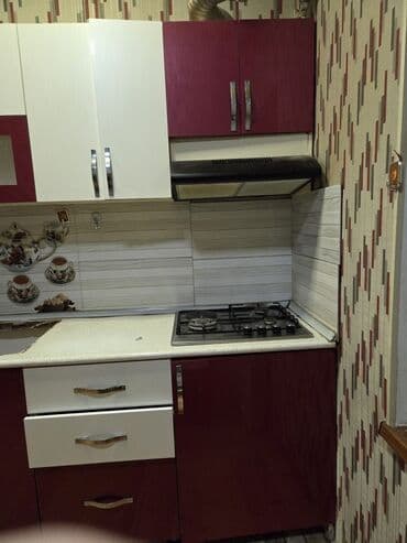 metbex stol stul işlenmiş: Mətbəx mebeli dəsti - Üst və alt dolablar: iki rəngli (ağ/bordo) — 4