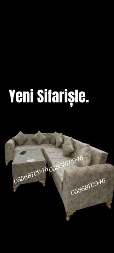 metbex mebeli gence: Künc divan, Qonaq otağı üçün, Parça, Bazalı, Açılan, Kitab — 6