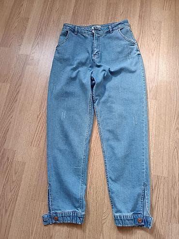 Yüngül mavi rəngli cins şalvar - Material: klassik denim (pambıq