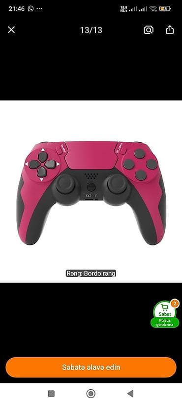mini tv box android: PS4/PS3/PC üçün simsiz oyun pulti - Model: DualShock tipli, Bluetooth — 4