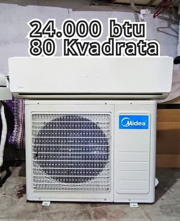 Zərərvericilərə qarşı mübarizə aparatları: Kondisioner Midea, İşlənmiş, 70-80 kv. m, Split sistem, Ödənişli quraşdırma — 1