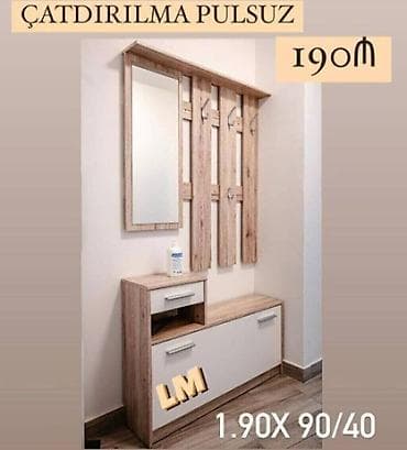 Dəhliz dolabı təmiz laminatla 📌 Qiymət : 190₼