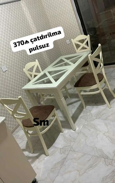 Masa və oturacaq dəstləri: Mətbəx üçün, Yeni, Açılmayan, 4 stul — 15