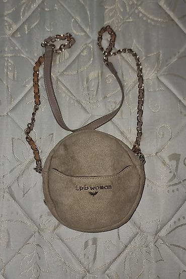 pres aparati satilir: FRANSANIN ORİGİNAL Woman dairəvi çiyin çantası - Rəng: bej/qum — 2