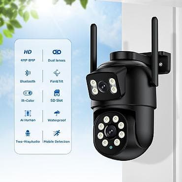 Wi‑Fi Açıq Hava Təhlükəsizlik Kamerası – İki Linzalı, Pan/Tilt — 3