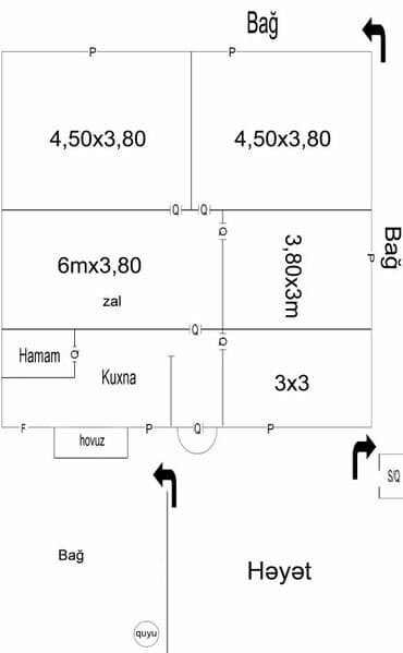 qala ramanı: Qala qəs. 5 otaqlı, 300 kv. m, Kredit yoxdur, Orta təmir — 9