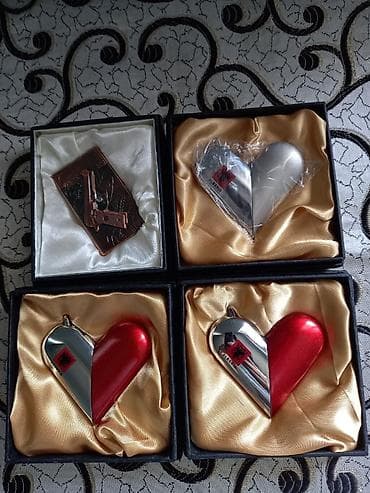 gozel sekiller cekmek: Hədiyyəlik yandırıcılar dəsti - Ürək formasında metal yandırıcılar — 1