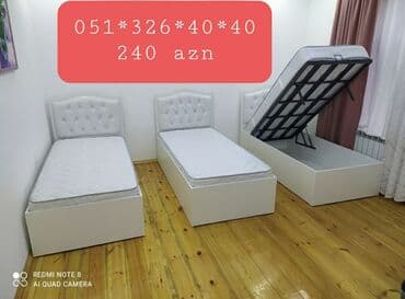 Çarpayılar: Yeni, Təknəfərlik çarpayı, Bazalı, Matrassız, Siyirməsiz, Azərbaycan — 4