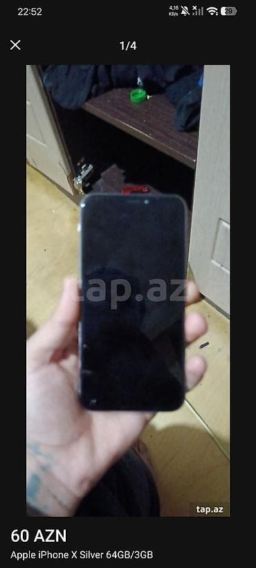 kalonka dinamikler: IPhone X, 64 GB, Gümüşü, Qırıq — 4