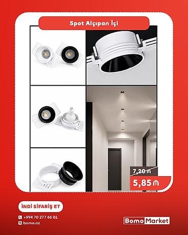 Spot Alçıpan İçi - Alçıpan tavanlar üçün daxili montaj spot korpusu