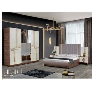 угловая тумба: Двуспальная кровать, 2 тумбы, Турция, Новый — 1