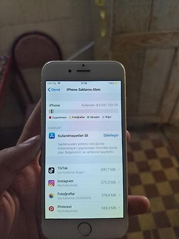 apple 5 s: IPhone 6, 128 GB, Qızılı, Barmaq izi — 2