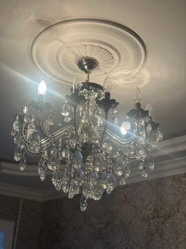 Çılçıraq, 10 və daha çox lampa, Metal