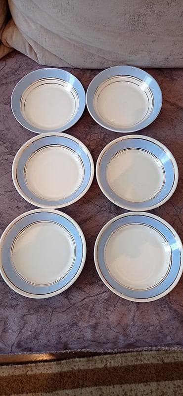 sor: Boşqablar, 6 ədədli dəst, rəng - Mavi, Keramika — 1