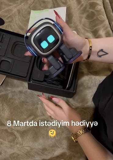 Ağıllı interaktiv masaüstü robot oyuncağı - Kompakt, kvadrat ekranlı