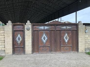saatlar type 0: İşlənmiş Dəmir Həyət darvazası, Yana açılan, Mexaniki, Qapı ilə, rəng - Qəhvəyi, Kredit yoxdur, Ünvandan götürmə, Ödənişli çatdırılma — 3