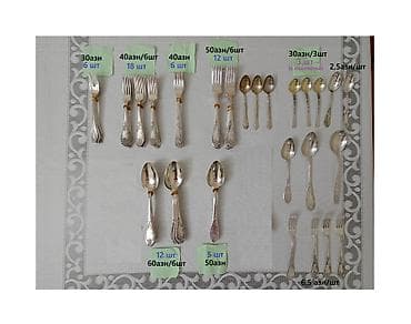 acar naboru satilir: ЦЕНА указана на общем фото В публикации 8 фотографий Столовые приборы — 1