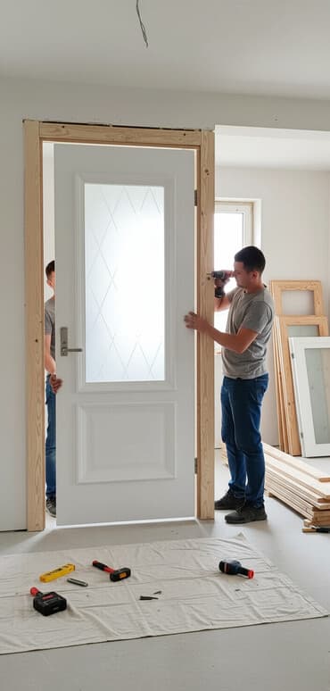 Yeni Otaq qapısı 90x205 sm Zamok və çərçivə ilə, Zəmanətli, Pulsuz quraşdırma, Pulsuz çatdırılma, Ödənişli çatdırılma, Rayonlara çatdırılma