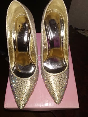 Tuflilər, Ölçü: 38, rəng - Qızılı, İşlənmiş — 2