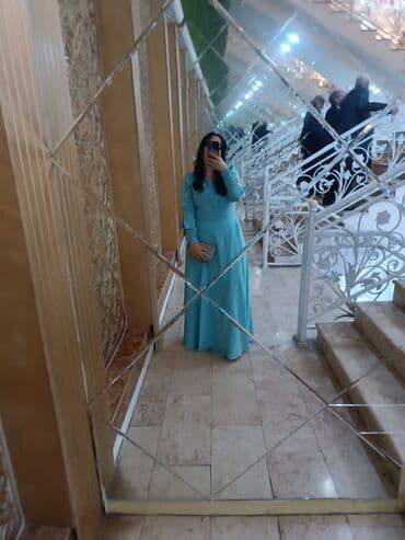 Uzun ziyafət donları – 2 model 1) Açıq mavi rəngli uzun don - Dizayn