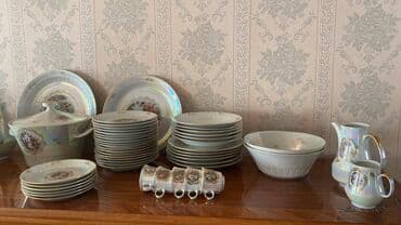 дистиллированная вода баку: Чайный набор, цвет - Белый, СССР — 5