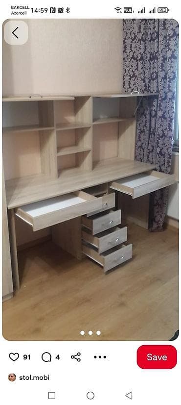 ag masa: Yazı/kompüter masaları – müxtəlif modellər 1) Bacı–Qardaş masası - — 9