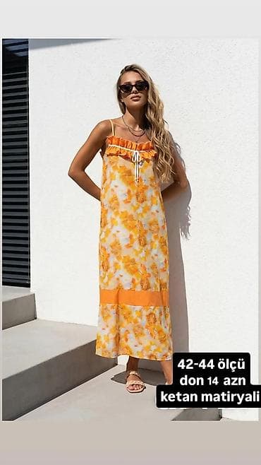 https smart ady az: Yaylıq maxi don - Material: ketan (kətan) - Ölçü: 42–44 - Rəng və — 1