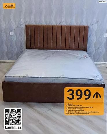 Məhsul: Çarpayı (Kod: 4445) • Ölçülər: 160 × 200 sm • Mexanizm — 1