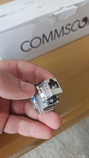yeni modemler: Məhsul: CommScope AMP NETCONNECT KX‑08A keyston jakları (12 ədəd set) — 1