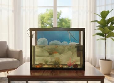 heyvan: Dördbucaq akvarium, Balıqlarla birlikdə, 75 l, Ünvandan götürmə — 1