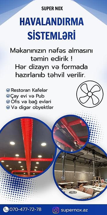 SUPER NOX – Havalandırma Sistemləri Məkanların nəfəs almasını təmin