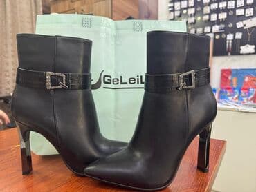 çəkmə: Çəkmə, Ölçü: 37, rəng - Qara, Yeni — 1