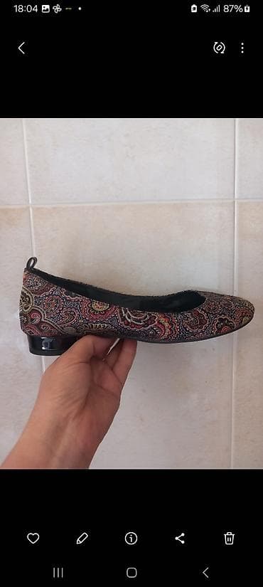 Qadın baletkası – etnik/paizli naxışlı parça üstlü razmer 37-38 - — 4