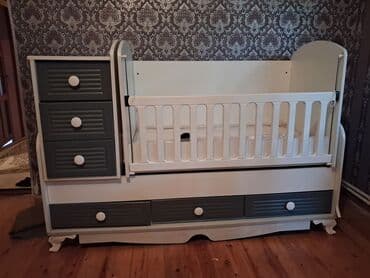 ağ uşaq carpayısı: Oğlan və qız üçün, Dördbucaq, Beşik, Matrassız, Yellənmə mexanizmsiz — 2