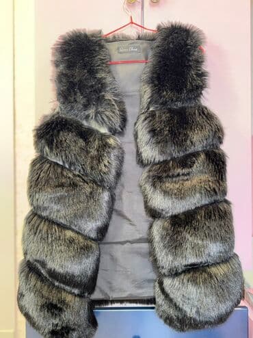 женские шапки из чернобурки: Жилет, цвет - Серый — 1