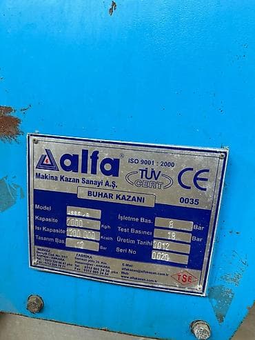 ALFA Makina Kazan Sanayi A.Ş. sənaye buxar sistemi və boylerləri lalafo.az -da ALFA Makina Kazan Sanayi A.Ş. sənaye buxar sistemi və boylerləri