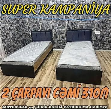Yeni, Təknəfərlik çarpayı, Bazasız, Matras ilə, Siyirməsiz, Azərbaycan