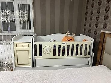 Oğlan və qız üçün, İşlənmiş, Dördbucaq, Beşik, Dəstsiz, Yellənmə mexanizmsiz