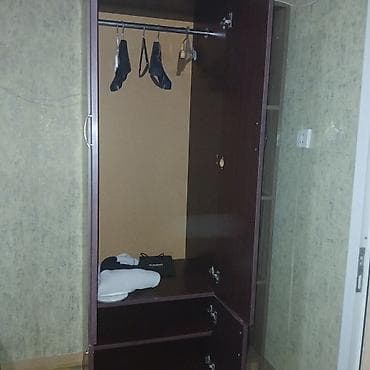 İşlənmiş, 2 qapılı, Güzgülü, Qəhvəyi, Digər material, Açılan, Düz dolab — 2