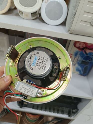 Pulsuz: Tronix Tavan dinamiki, TCSP-50T modeli. Ağ rəngdə, dairəvi formalı — 2