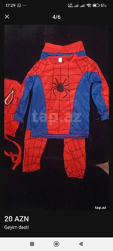bolt operator nomresi: Uşaq üçün superqəhrəman geyimləri – Batman və Spiderman Məhsulun — 6