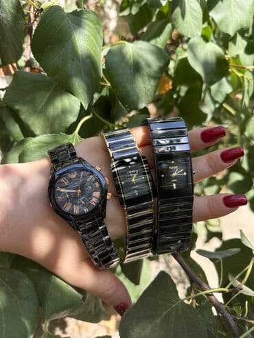 золотые комплекты с бриллиантами в баку: Ceramika Armani 85 azn 
Rado 70 azn — 3