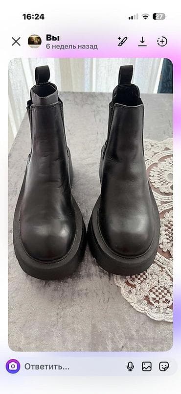 çəkməcə: Çəkmə, Zara, Ölçü: 39, rəng - Qara, Yeni — 2