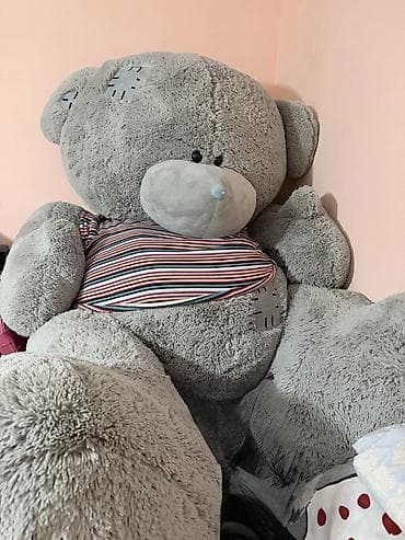 пудель цена: Nəhəng ölçülü yumşaq ayı oyuncağı - Rəng: Boz - Ölçü: Çox böyük — 2
