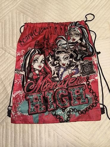 məktəb canta: Monster High uşaq dəsti - 3 parça: bel çantası, idman/çəkmə torbası — 3