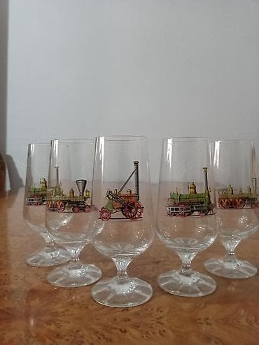 Qədəhlər, Şüşə, 6 ədədli dəst, Çexiya — 1