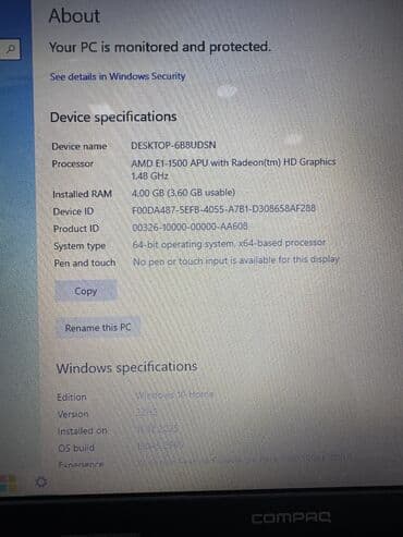 azercel internet paketleri: AMD E1, 4 GB, 15.6 " — 4
