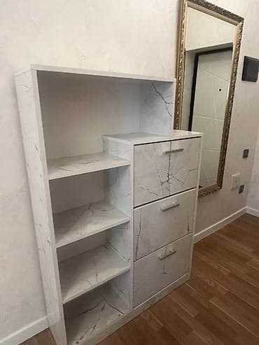 siyirmeli dolablar: Yeni, 3 qapılı, Ağ, Digər material Ayaqqabı dolabı — 1