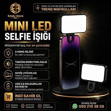 📸 Keyfiyyətli işıqlandırma, mükəmməl çəkilişlər! Telefonunuzla