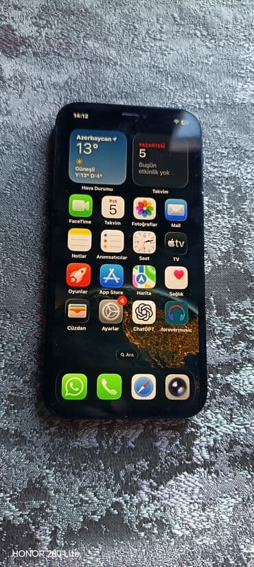 ucuz xiaomi telefonlar: IPhone 12, 256 GB, Qara, Face ID — 4